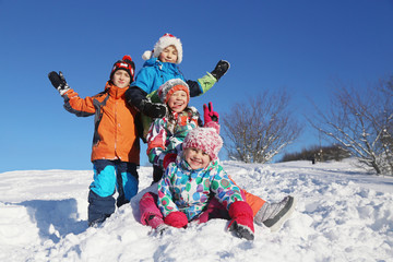 kids in winter time