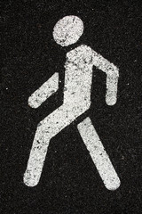 Running track. New track. Road marking.