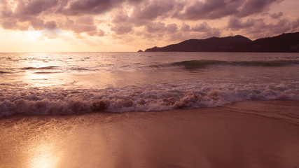 Sunset on the beach, Patong, Phuket, Thailand