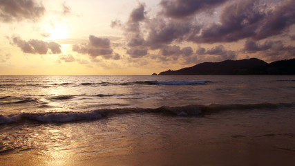Obraz premium Sunset on the beach, Patong, Phuket, Thailand