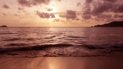 Sunset on the beach, Patong, Phuket, Thailand
