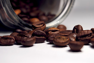coffee beans on a white background