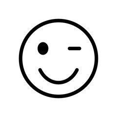 Fototapeta premium Smile icon vector isolated on the white background