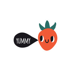 Yummy. Print with strawberry