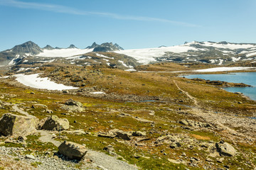 Fototapeta na wymiar Mountains landscape. Norwegian route Sognefjellet