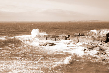 rocky coastline in county kerry ireland