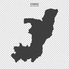 Fototapeta na wymiar vector map of Congo isolated on transparent background