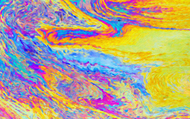 Abstract art background for interior wall prints, decorate printable products and create trendy graphic or web works. Large brush strokes drawing on canvas. Bright colors and unusual form design