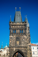 Fototapeta na wymiar Old town Charles Bridge Tower Gateway in Prague, Czech Republic