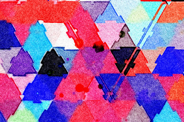 Abstract art background for interior wall prints, decorate printable products and create trendy graphic or web works. Large brush strokes drawing on canvas. Bright colors and unusual form design