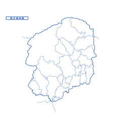 トチギ県地図 シンプル白地図 市区町村