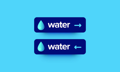 Drinking Water Vector Sign Board 