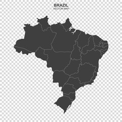 map of Brazil isolated on transparent background