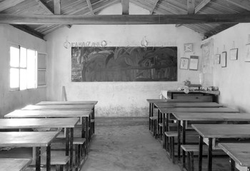 Malagasy school, empty classroom