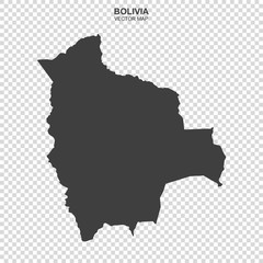 vector map of Bolivia isolated on transparent background