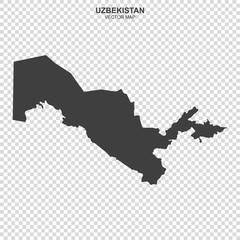 Fototapeta na wymiar map of Uzbekistan isolated on transparent background