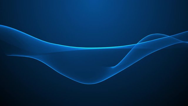 Looped animation. Abstract wavy background in dark blue color with smooth wave. Modern colorful wallpaper. 3d rendering.