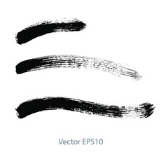 set of strokes and brushes