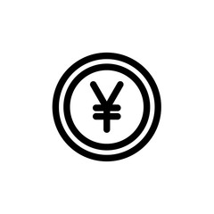 Obraz premium Yuan symbol currency money simple flat style icon