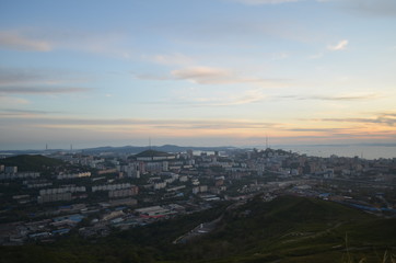 Fototapeta na wymiar panoramic view of city