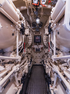 u boat from the inside with instruments