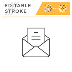 Mail editable stroke line icon