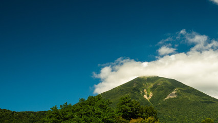 磐梯山にかかる雲