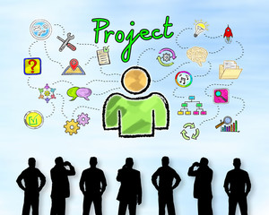 Project concept on a wall