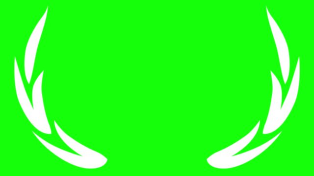 Award Laurel Laurus nobilis on Green Screen