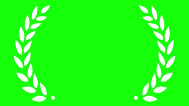 Award Laurel Simplified on Green Screen