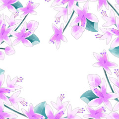 Obraz na płótnie Canvas Millingtonia flower frame