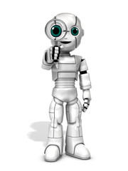 robot with 3d render