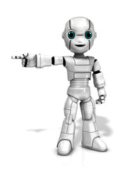 robot with 3d render