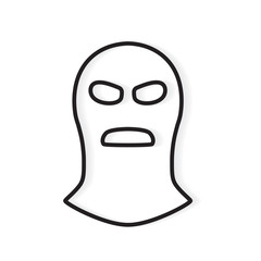 bandit, robber mask icon- vector illustration