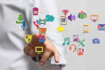 Protect Cloud Information Data Concept..