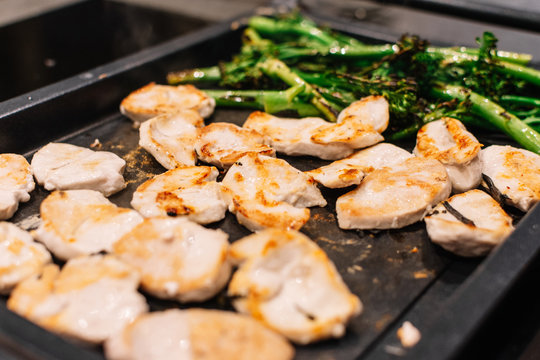 turkey fillet and Fresh bimi broccoli
