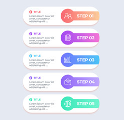 Vector infographic diagram. template for business, presentations, web with 5 options steps