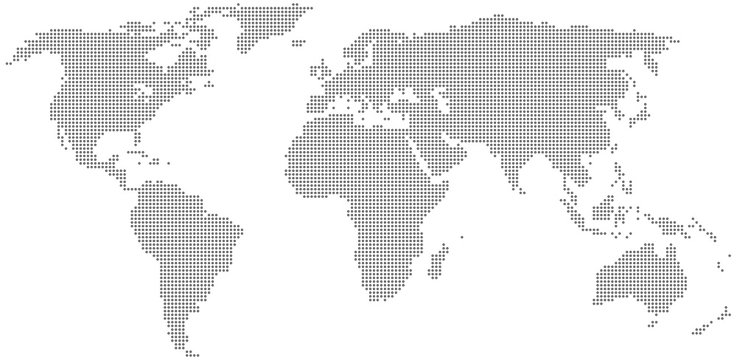 Dotted world map