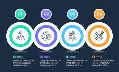 Vector infographic diagram. Template for business, presentations, web with 4 options steps