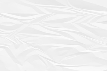 crumpled white paper background close up