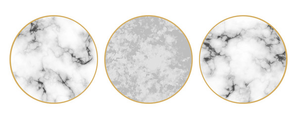 Vector set with highlight cover backgrounds. Set of marble and stone design templates for icons, text or personal design