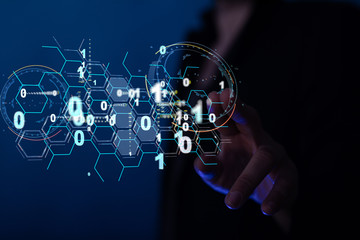 Software, web development, programming concept. Abstract Programming