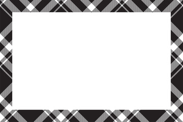 Obraz premium Vintage frame vector. Scottish border pattern retro style. Tartan plaid ornament.