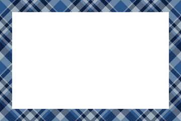 Vintage frame vector. Scottish border pattern retro style. Tartan plaid ornament.