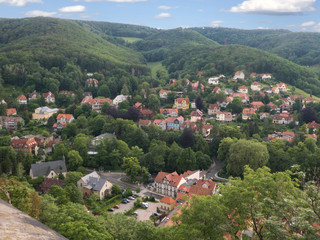 Fototapeta premium Wernigerode im Harz - Blick vom Schloss