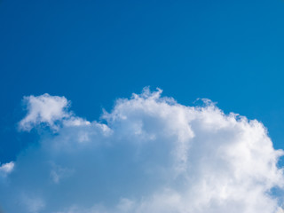 White clouds in blue sky