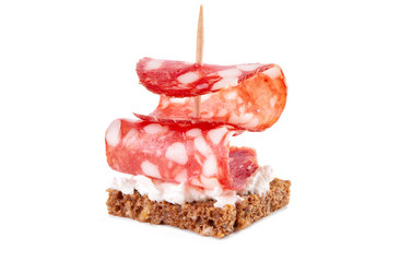 One canapes with salami