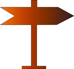 wooden signpost isolated on white