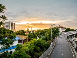 Fototapeta na wymiar Sunset View in Bangkok thailand