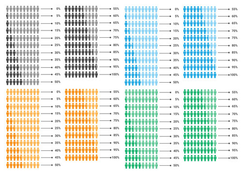 Human People Percentage Infographic Template Elements Vector Design